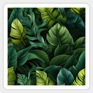 Green Leaves Pattern 26 Sticker